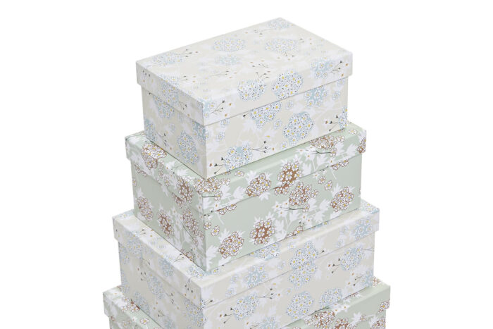 CG 200394 1 2 - Caja set 10 carton 43,5x33,5x15,5 flores verde