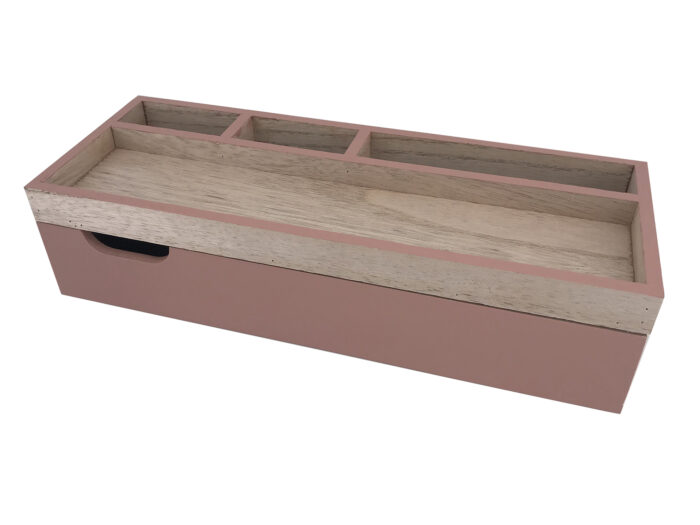 LO 191465 1 - Organizador paulownia 29x11x7 rosa