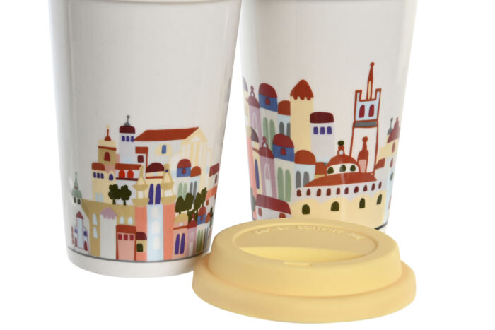 PC 204196 1 3 - Mug porcelana 10x10x14 400 ml casitas 2 surt.